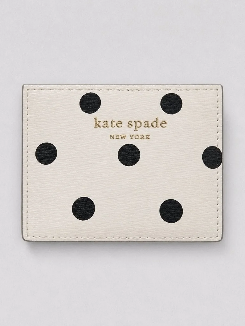 kate spade White & Black Polka Dot Zip Pouch